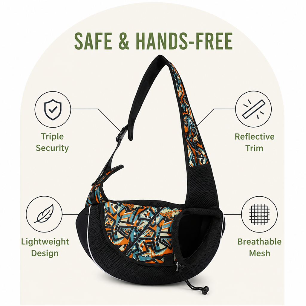Petmarlow Oxford Fabric & Safety Harness Sling Carrier – view 9