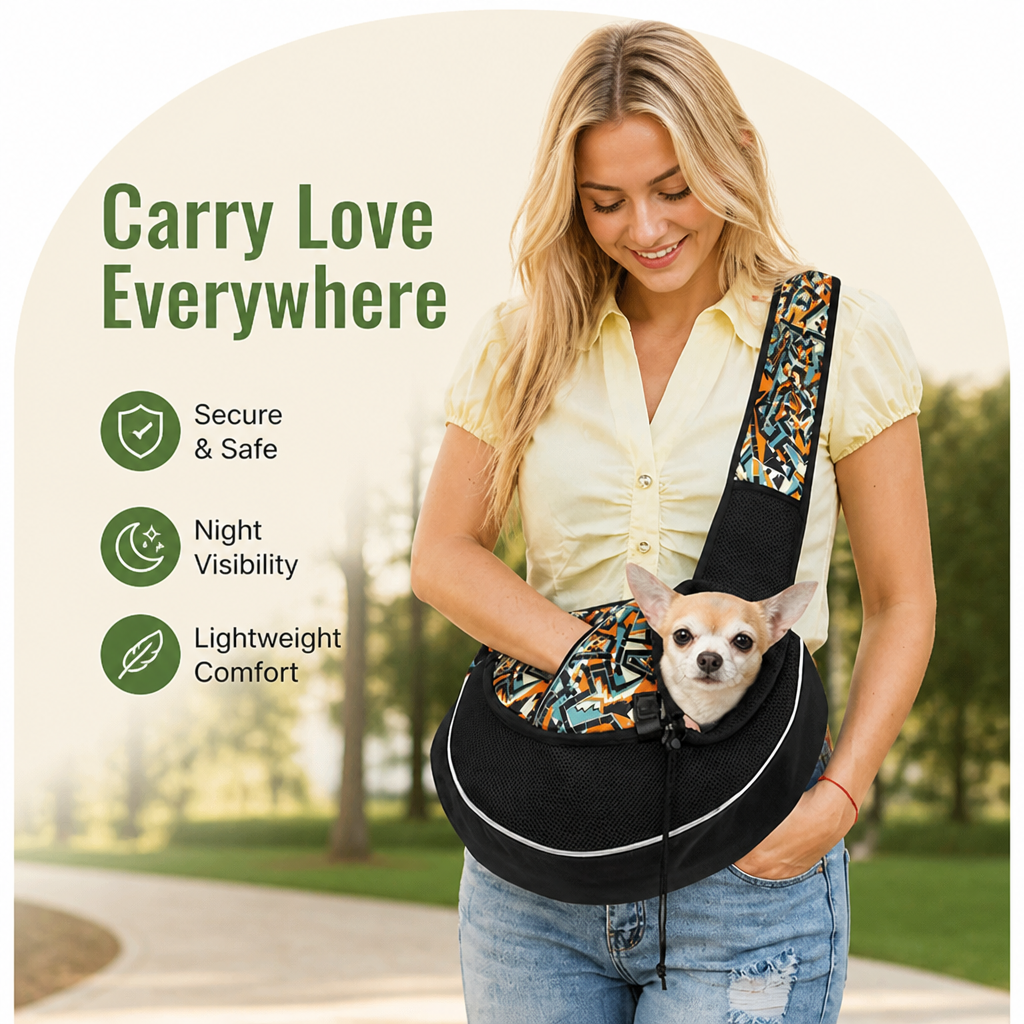 Petmarlow Oxford Fabric & Safety Harness Sling Carrier – view 12
