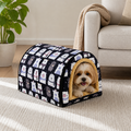 Petmarlow Plush Insulated Half-Closed Dog Bed (Machine Washable Cover) – 1 / S