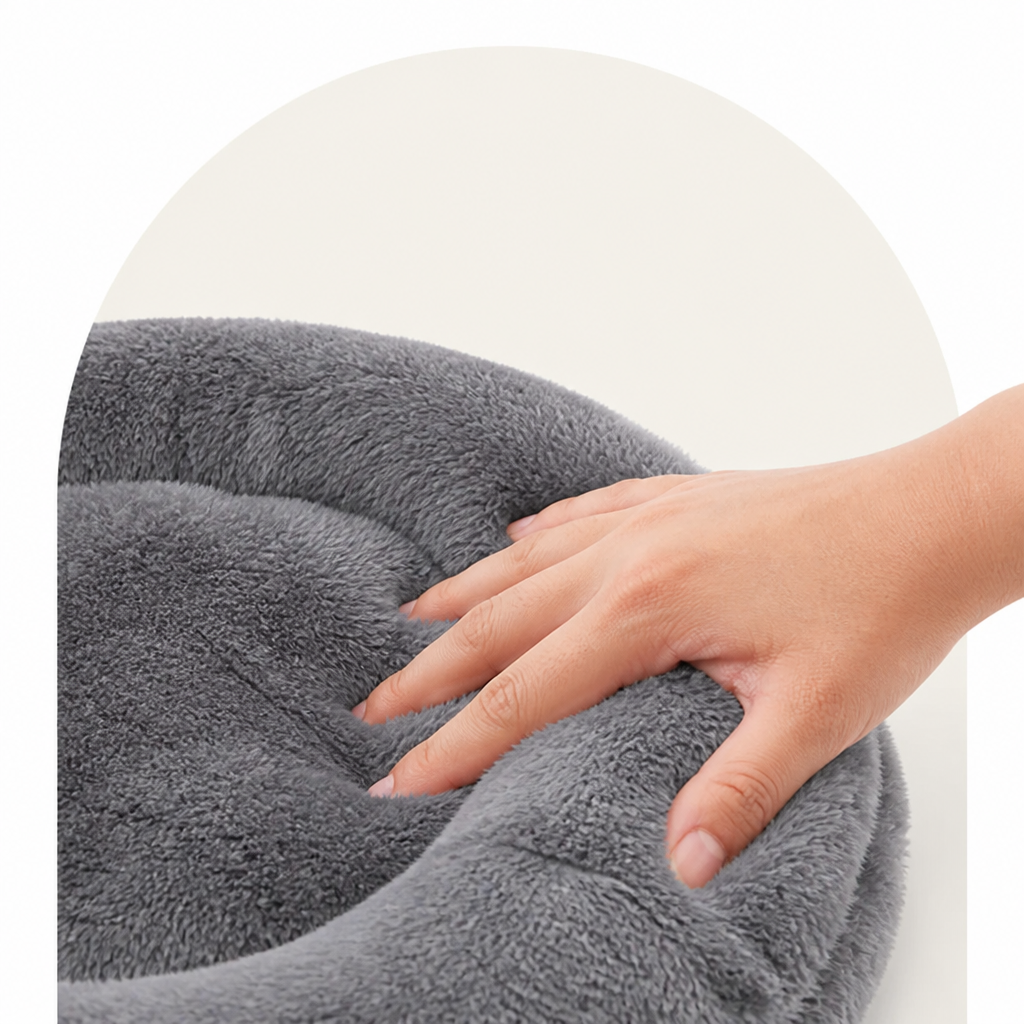 DogBedHouse Plush & Machine-Washable Round Nest Dog Bed – view 8