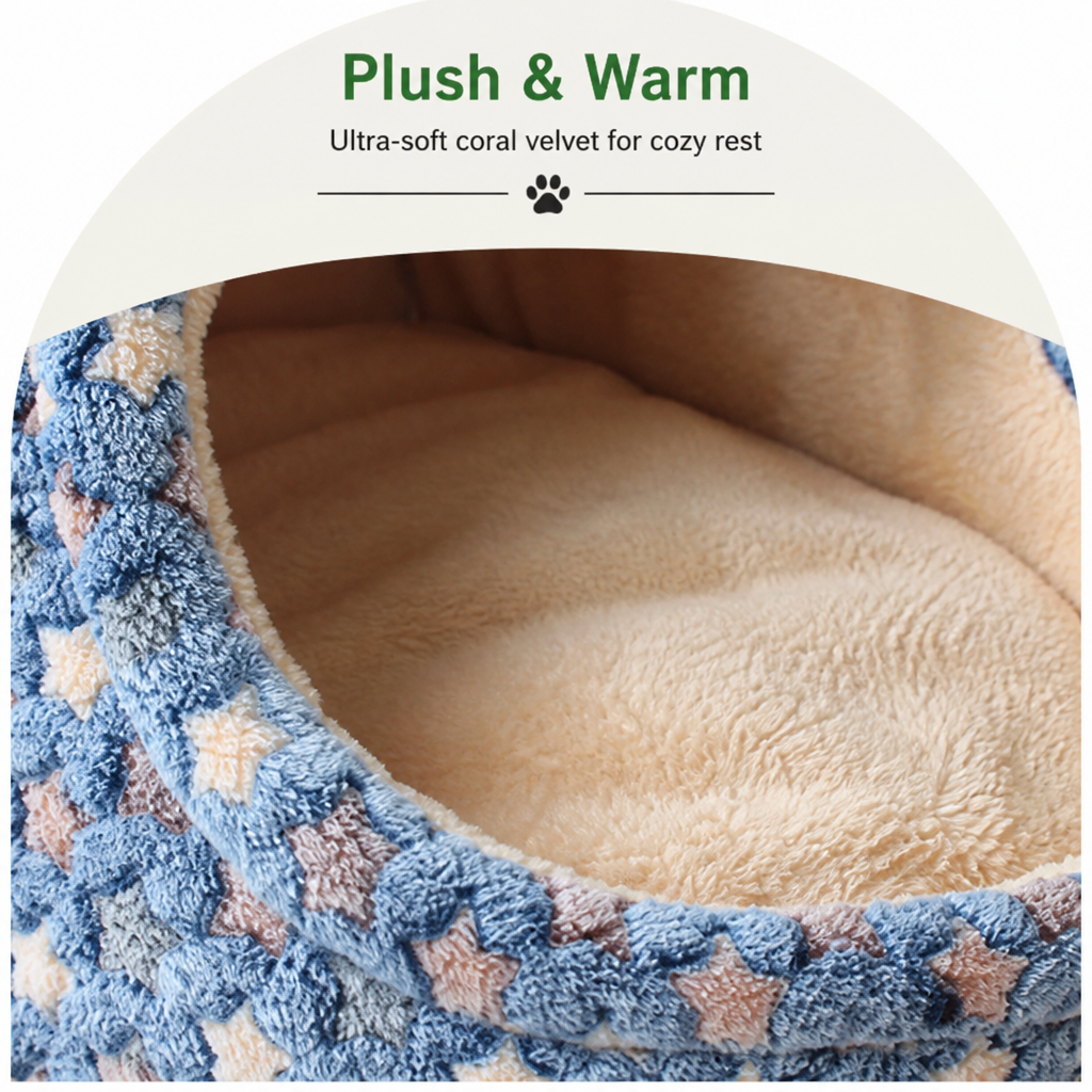 Petmarlow Plush Velvet Foldable Dog Bed (Removable Cover) – view 9