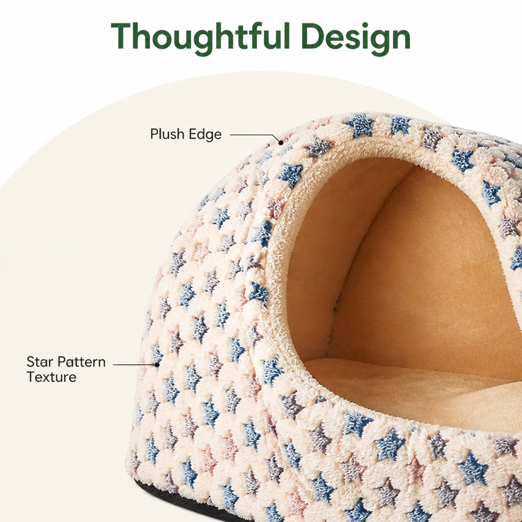 Petmarlow Plush Velvet Foldable Dog Bed (Removable Cover) – view 10