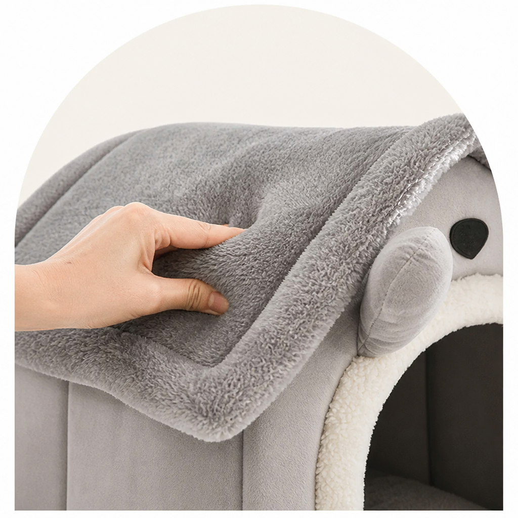 Petmarlow Plush Warm House Dog Bed (Removable Cushion) – view 7