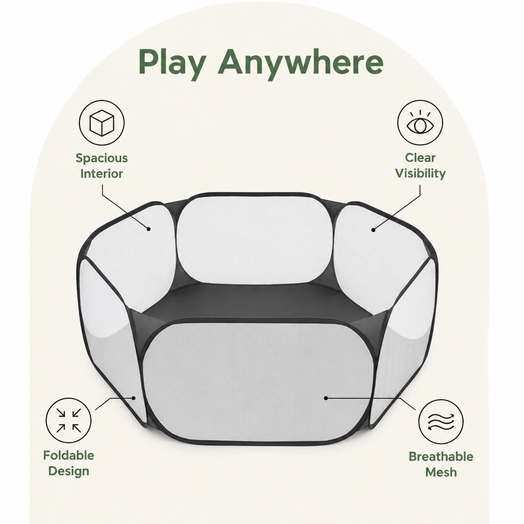 DogBedHouse Pop-Up Transparent Pet Playpen – view 8