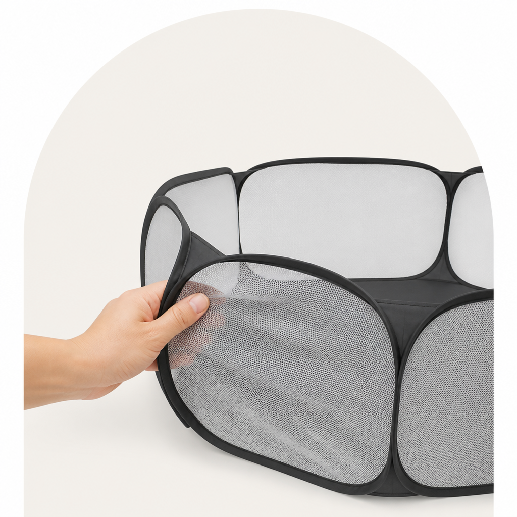 DogBedHouse Pop-Up Transparent Pet Playpen – view 12