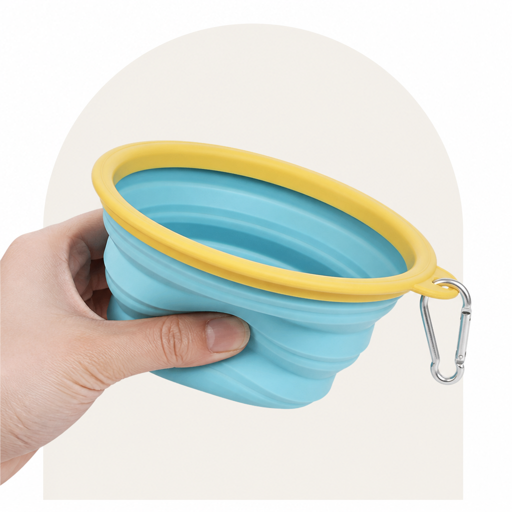 Petmarlow Portable Collapsible Silicone Pet Bowl (Leash Clip) – view 8