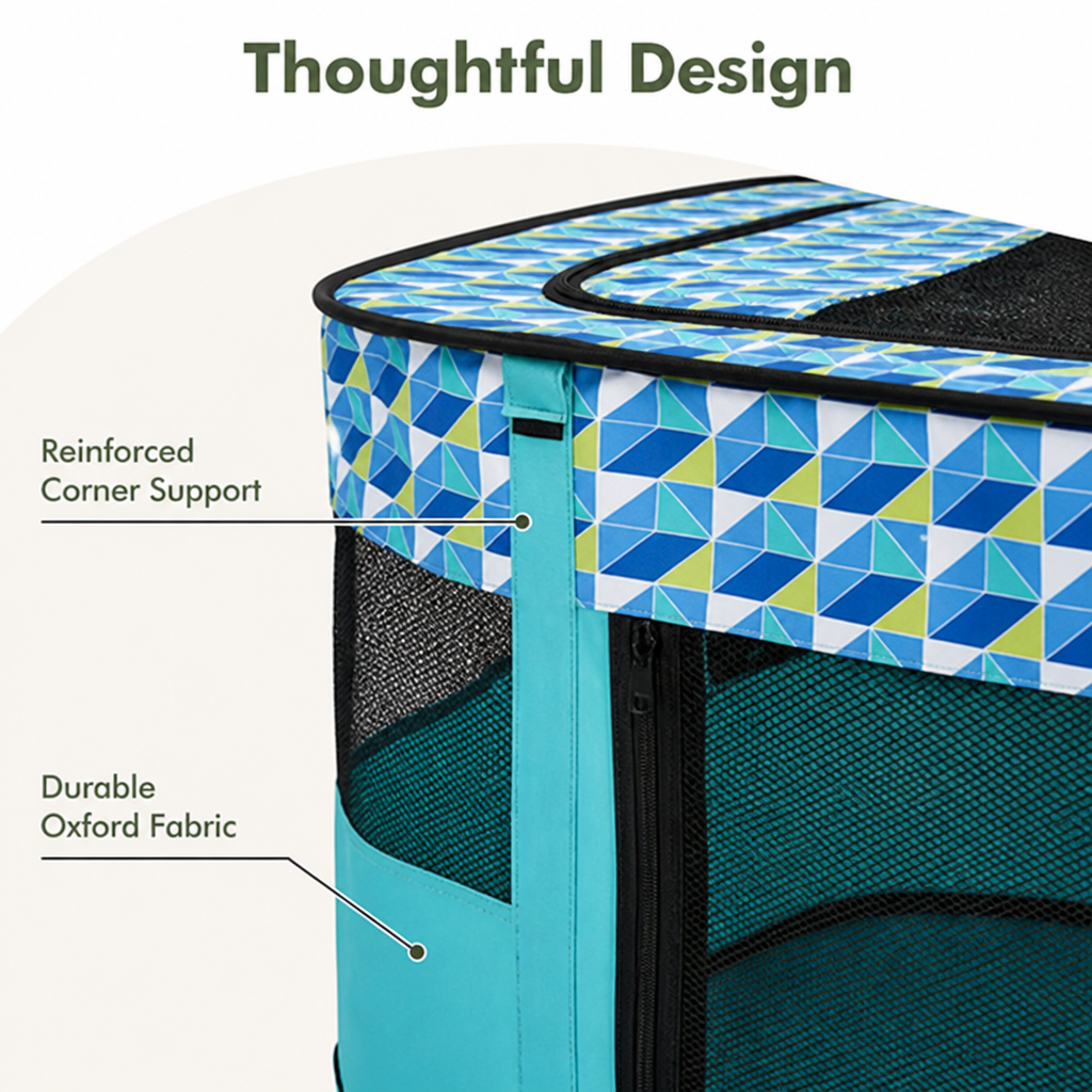 Petmarlow Portable Foldable Breathable Mesh Pet Playpen – view 8