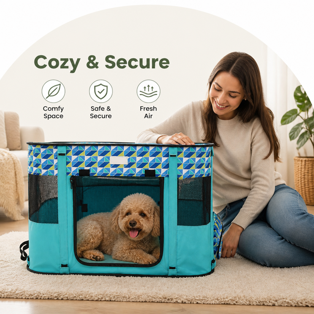 Petmarlow Portable Foldable Breathable Mesh Pet Playpen – view 9