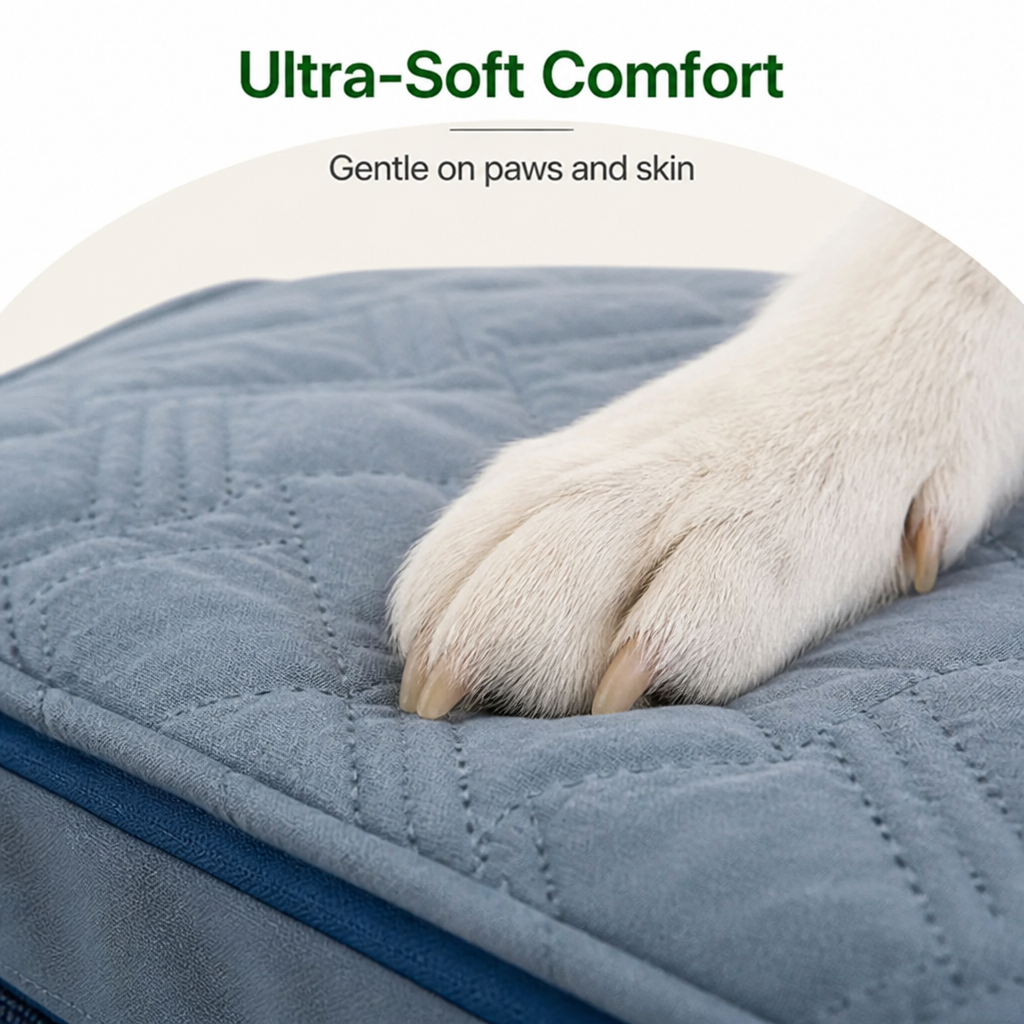 DogBedHouse Quilted Waterproof Washable Dog Bed Cover (Removable) – view 13