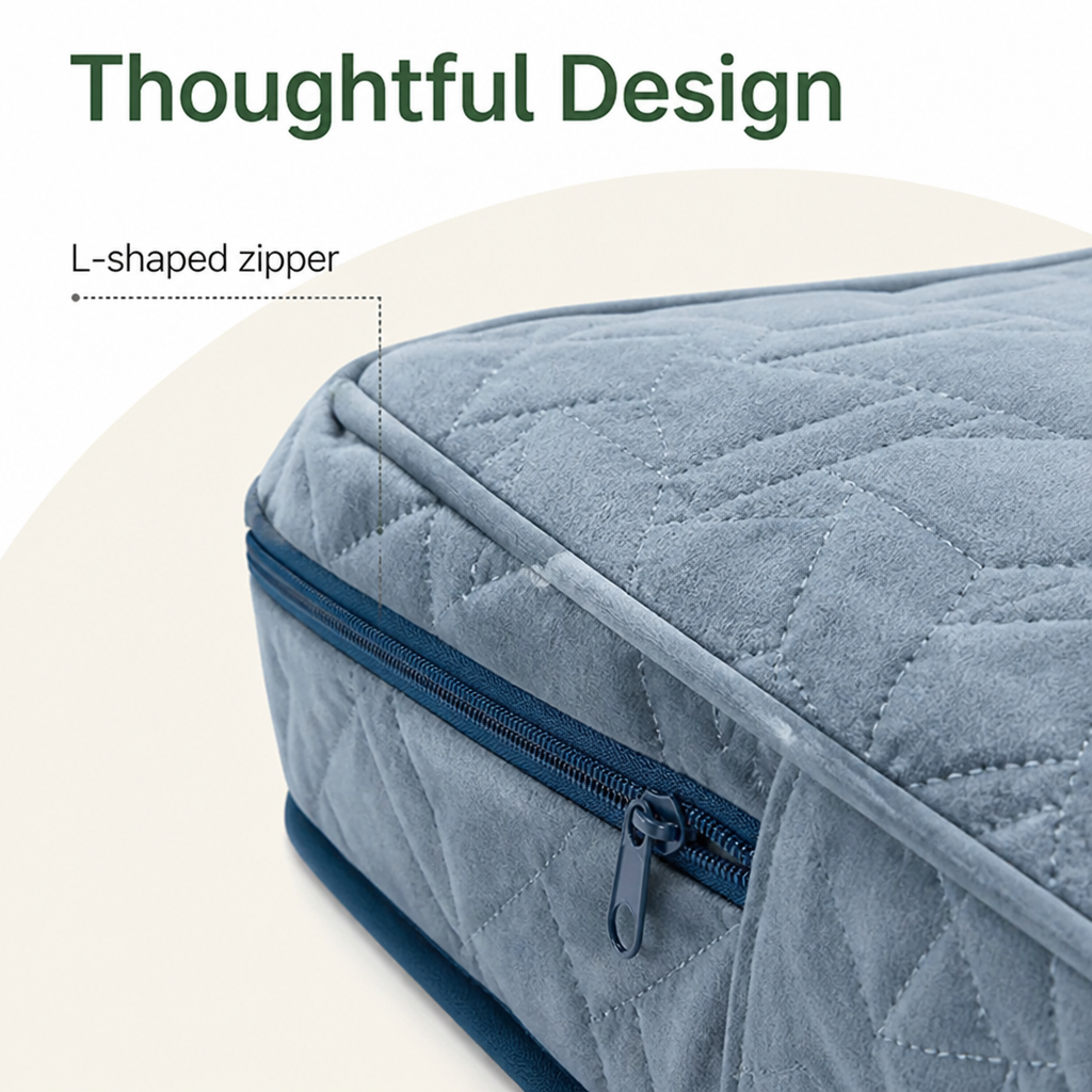 DogBedHouse Quilted Waterproof Washable Dog Bed Cover (Removable) – view 14