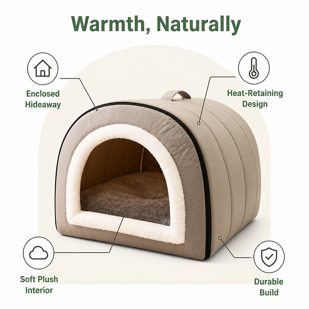 Petmarlow Self-Warming Cozy Pet Cave Bed – view 7