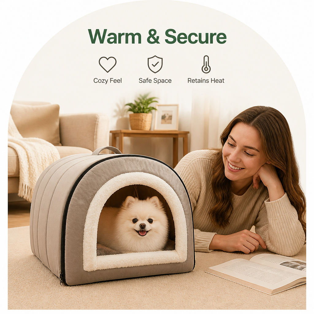 Petmarlow Self-Warming Cozy Pet Cave Bed – view 10