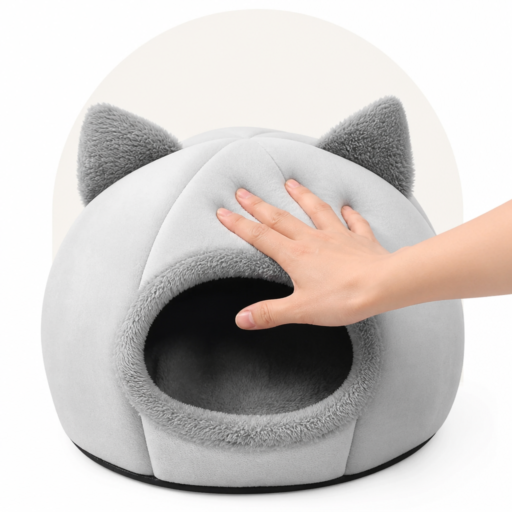 Petmarlow Semi-Closed Non-Slip Cat Bed (Removable Cushion) – view 7