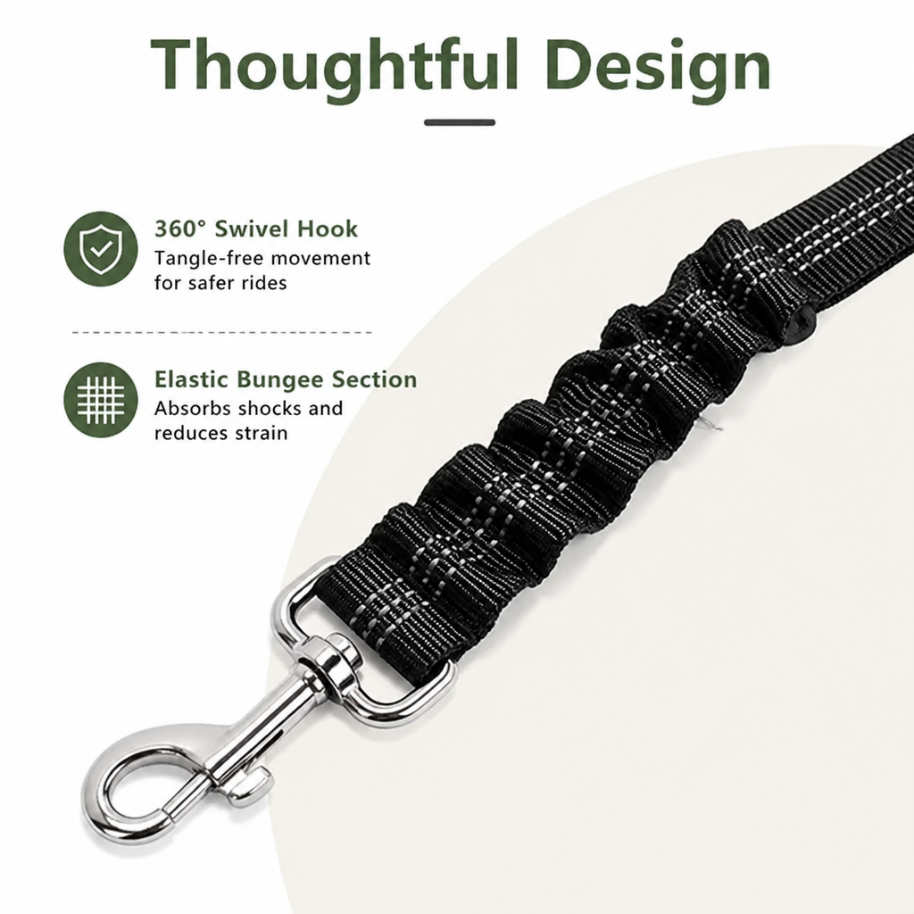 Petmarlow Shock Absorbing Adjustable Seat Belt Tether – view 13