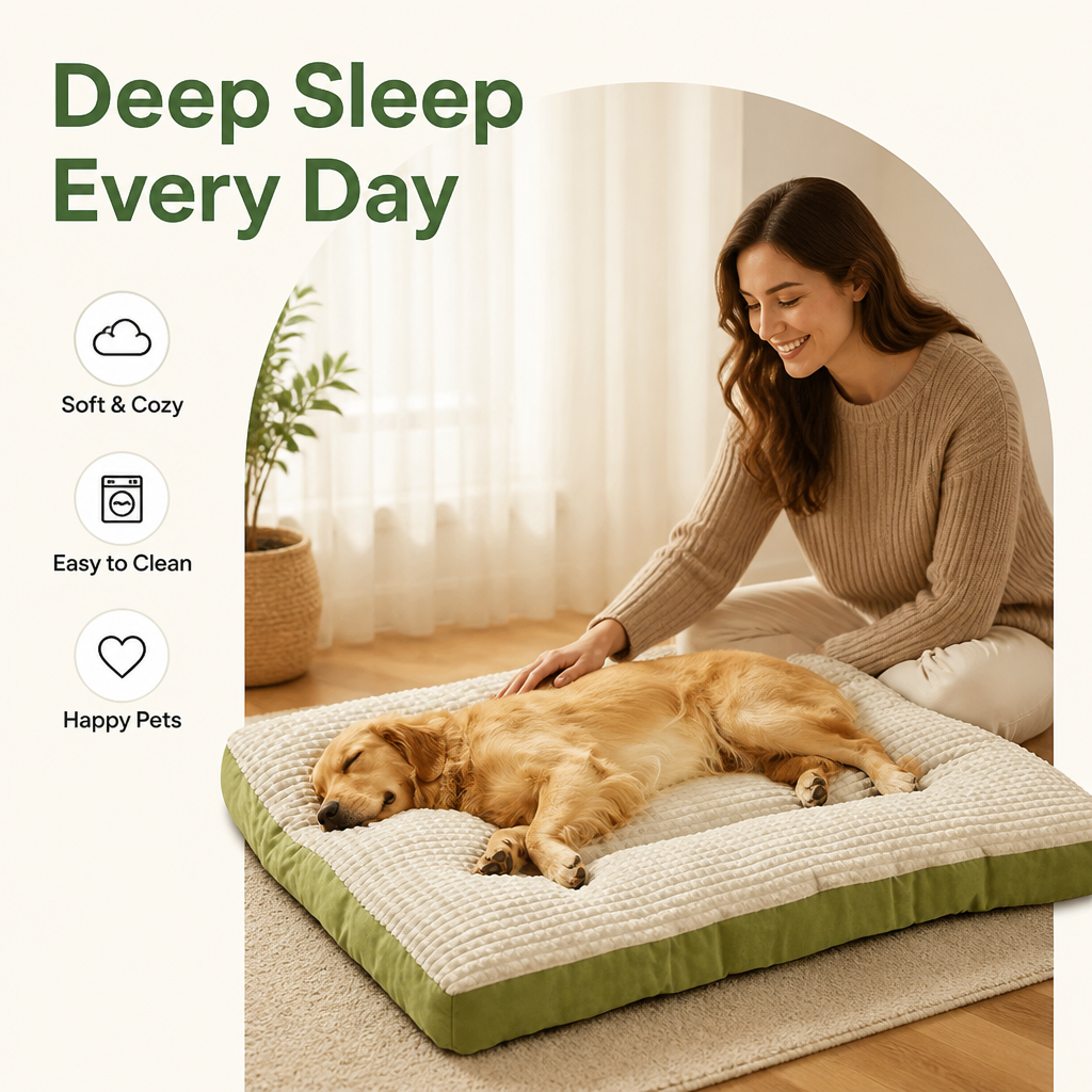 Petmarlow Soft Fleece & Washable Dog Bed (Removable Cover) – view 11