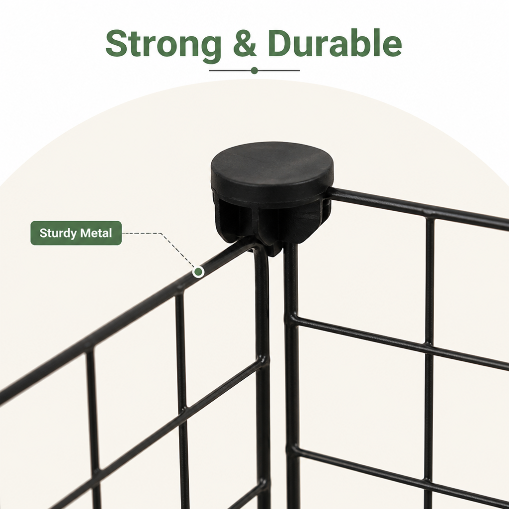 Petmarlow Stackable & Expandable Metal Mesh Pet Fence Panels (DIY Kit) – view 8