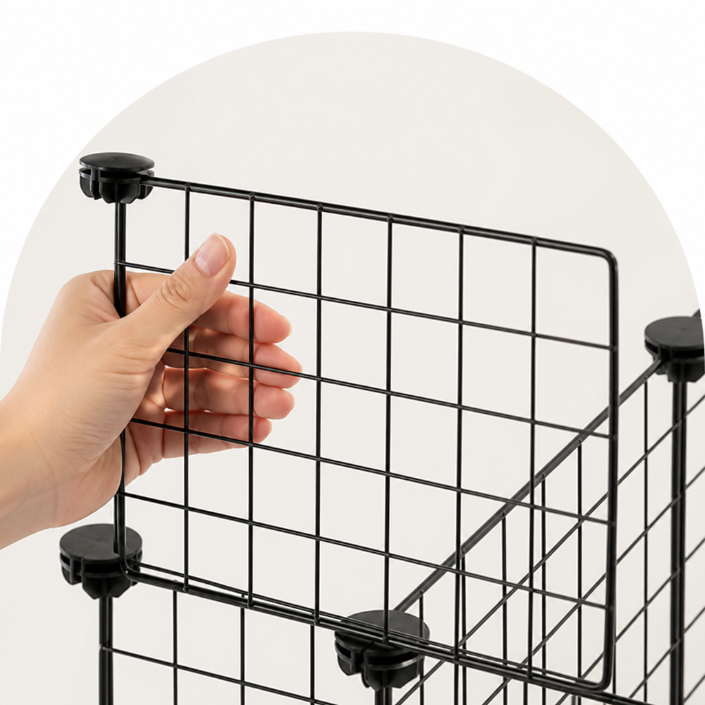 Petmarlow Stackable & Expandable Metal Mesh Pet Fence Panels (DIY Kit) – view 11