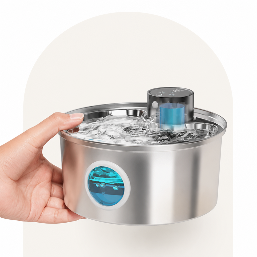 Petmarlow Stainless Steel USB Rechargeable Sensor Pet Fountain – view 8