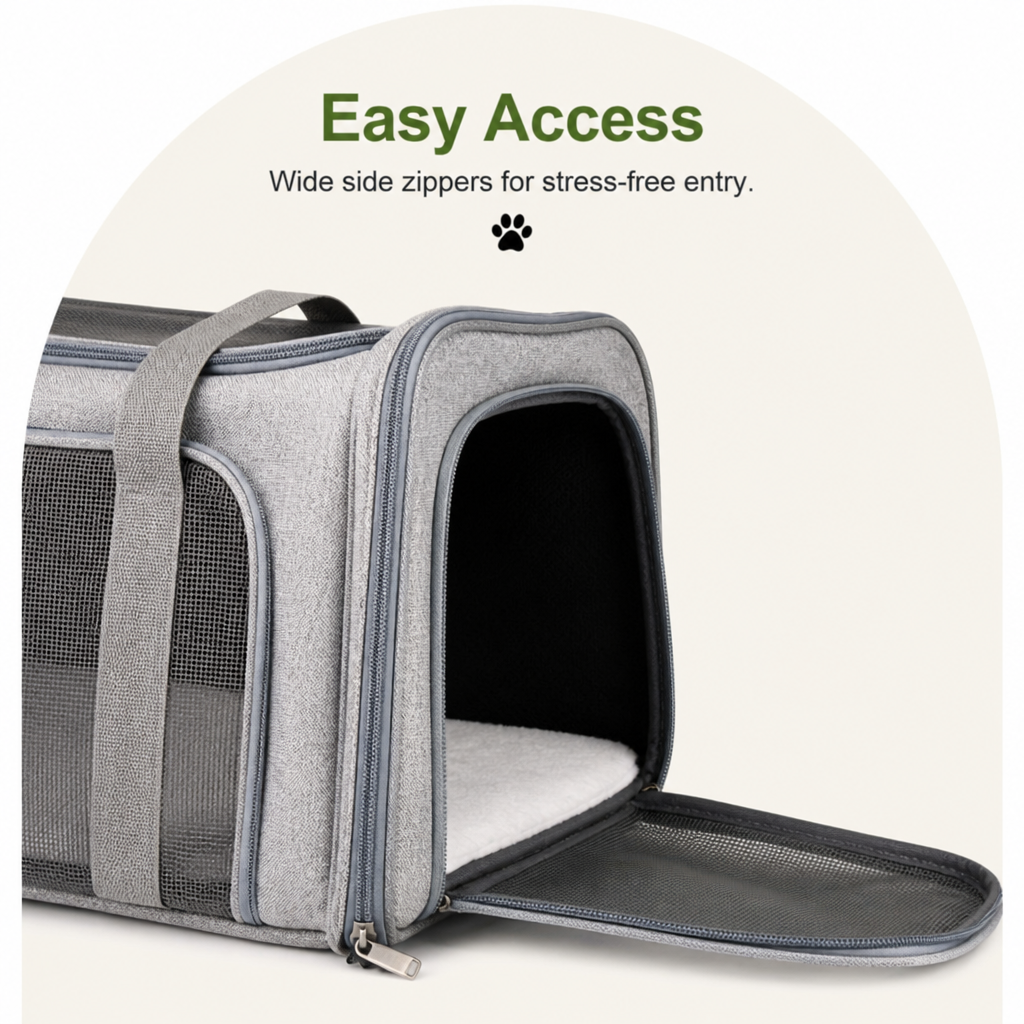 Petmarlow TSA-Approved Collapsible Mesh Travel Carrier – view 7
