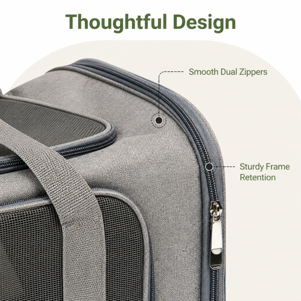 Petmarlow TSA-Approved Collapsible Mesh Travel Carrier – view 8
