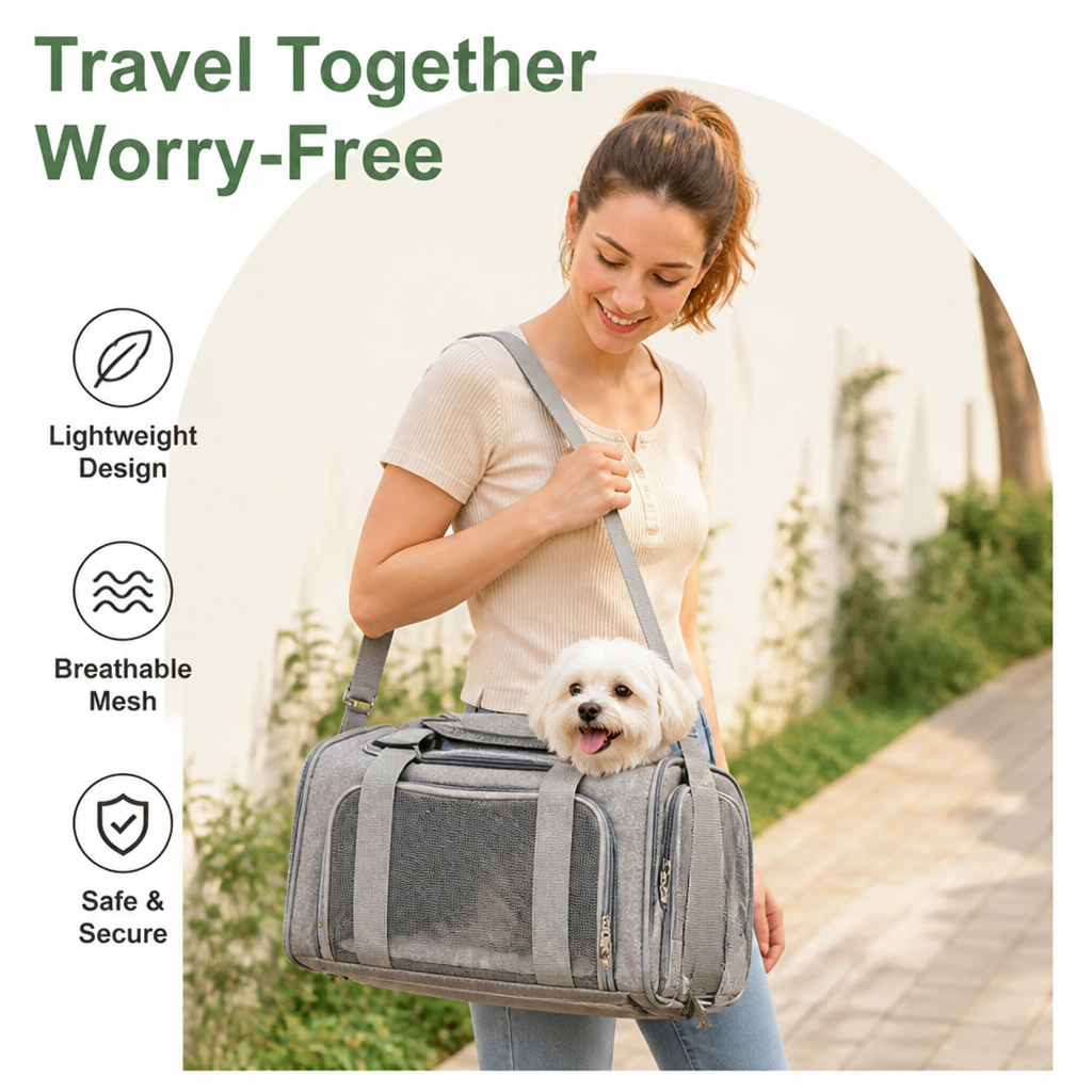 Petmarlow TSA-Approved Collapsible Mesh Travel Carrier – view 9