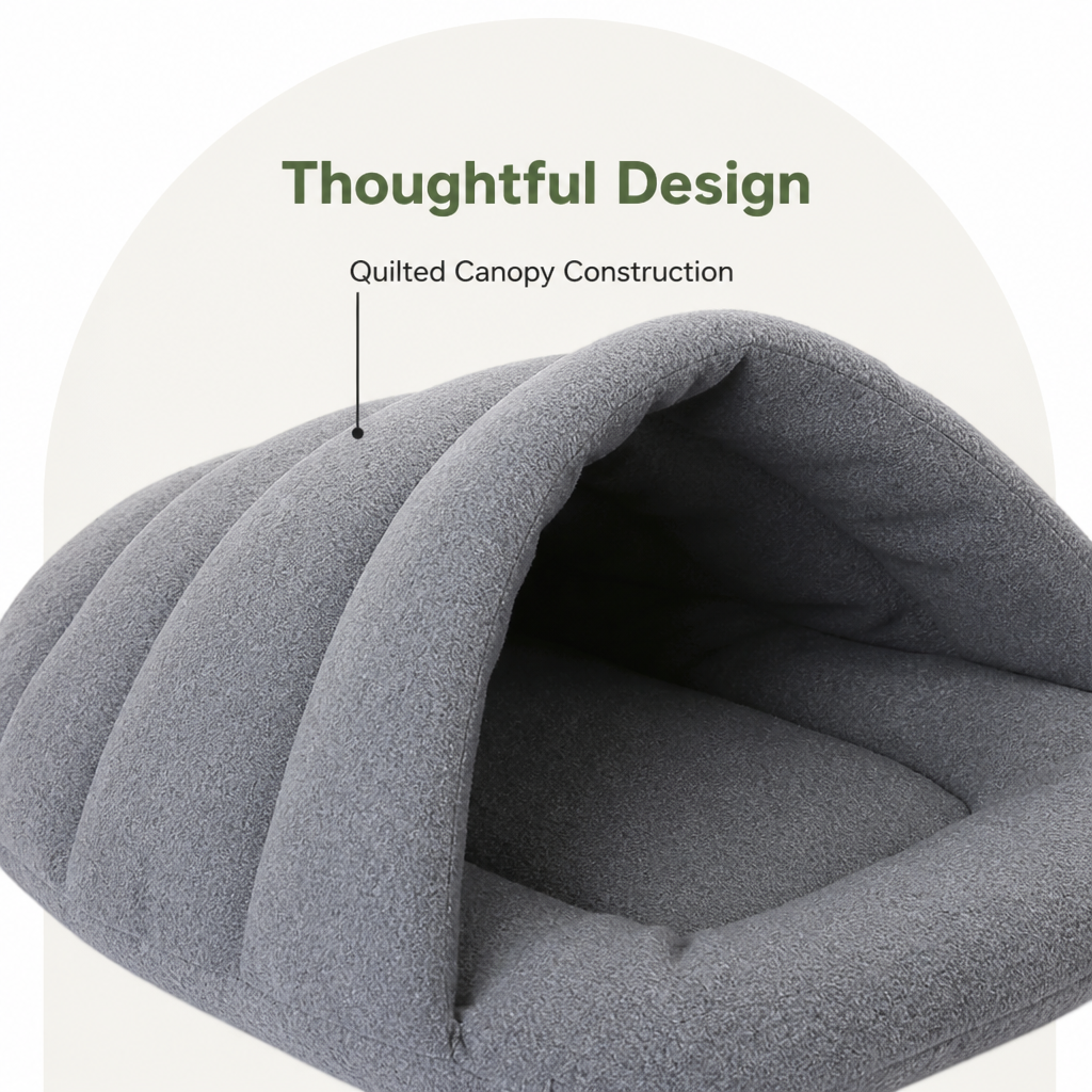 Petmarlow Thick Fleece & Calming Cave Bed – view 10
