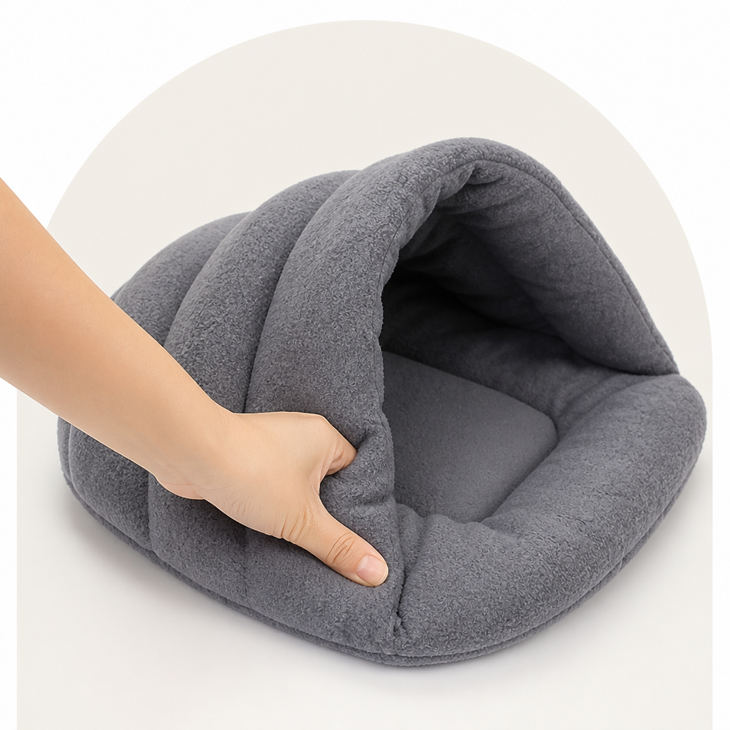 Petmarlow Thick Fleece & Calming Cave Bed – view 12