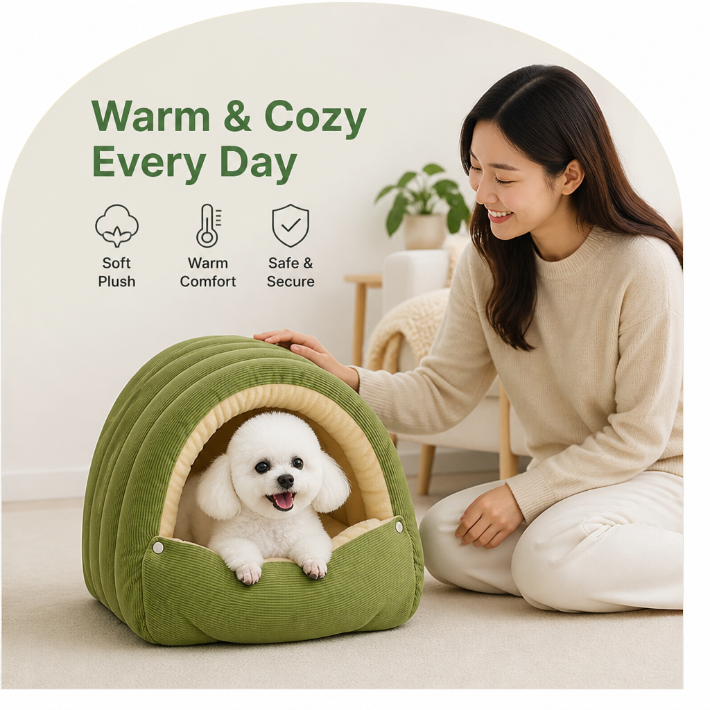 Petmarlow Thick Plush & Detachable Cat Cave Bed – view 8