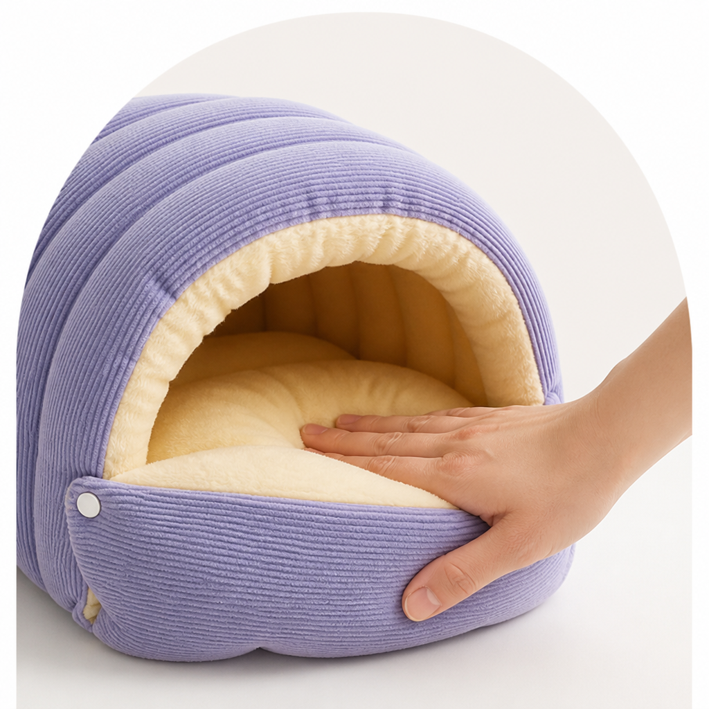 Petmarlow Thick Plush & Detachable Cat Cave Bed – view 9