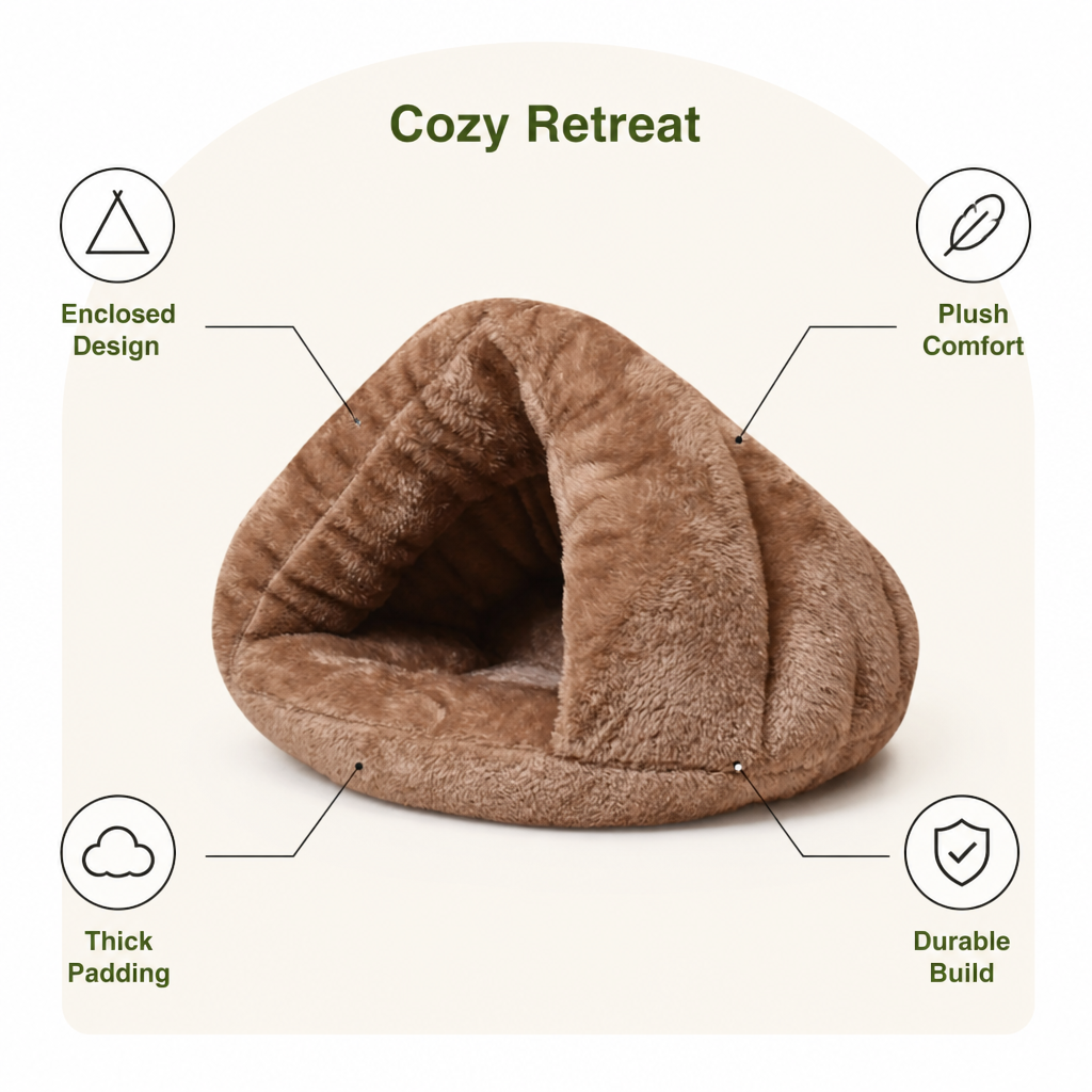 DogBedHouse Thick Plush Warm Triangle Kennel Mat – view 8
