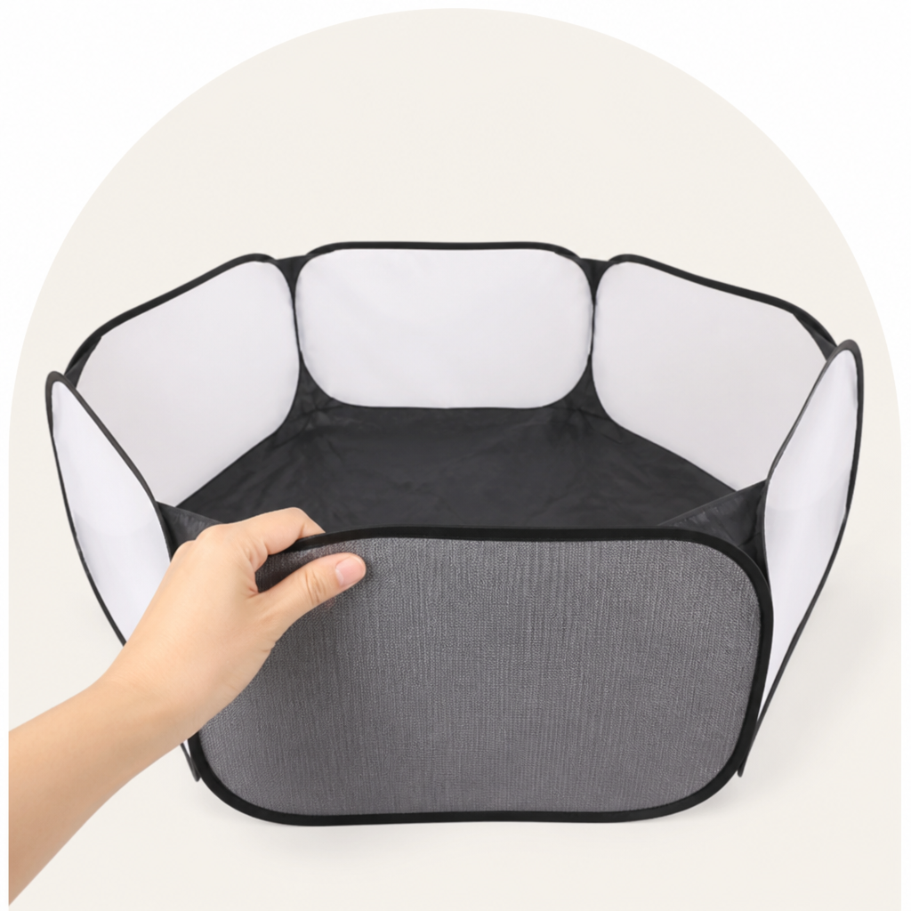 Petmarlow Transparent Foldable Pet Playpen (Chemical-Free Cotton) – view 13