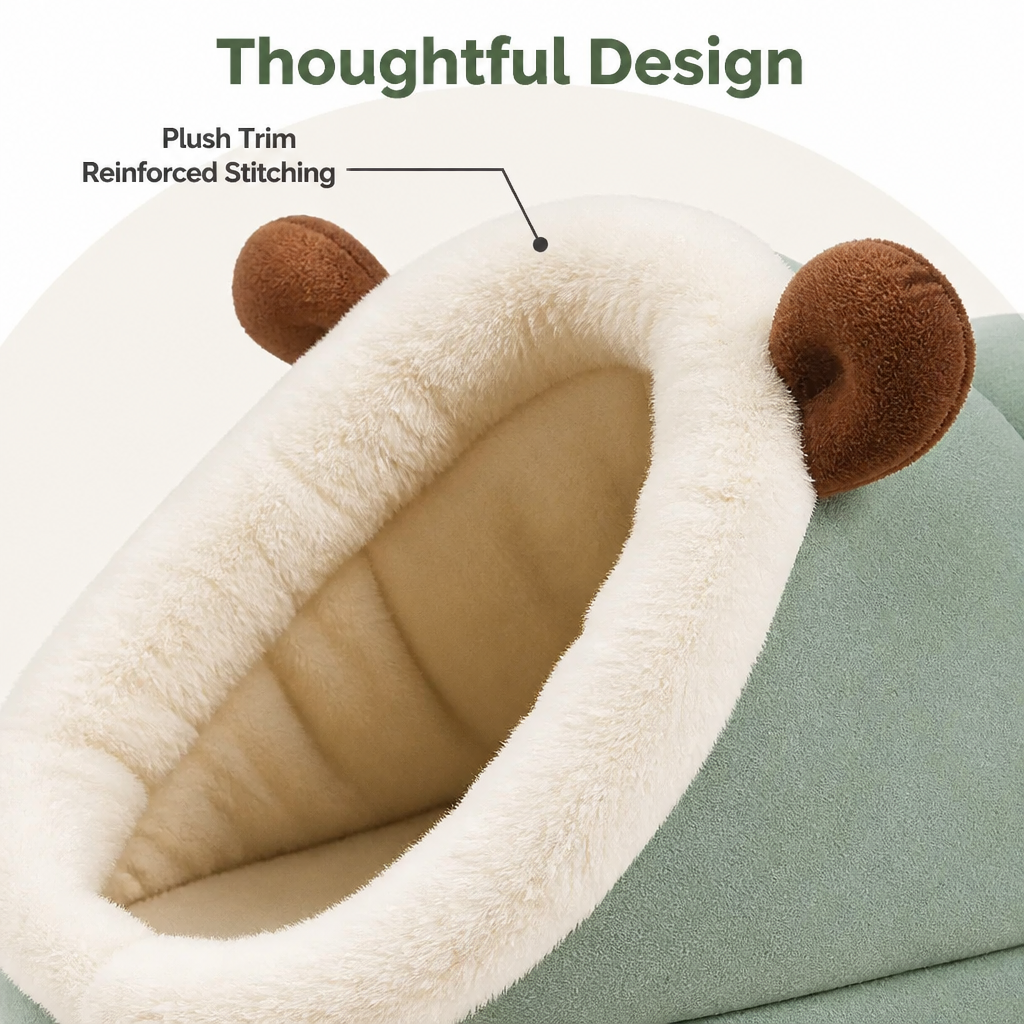 DogBedHouse Warm Breathable Enclosed Small Pet Bed (Foldable) – view 7