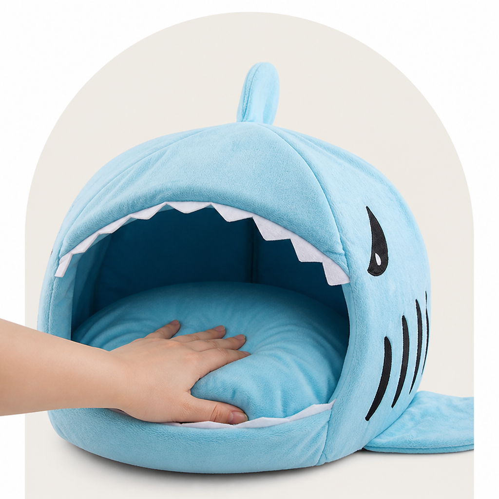 Petmarlow Warm & Breathable Shark Pet House (Detachable Washable Cushion) – view 8