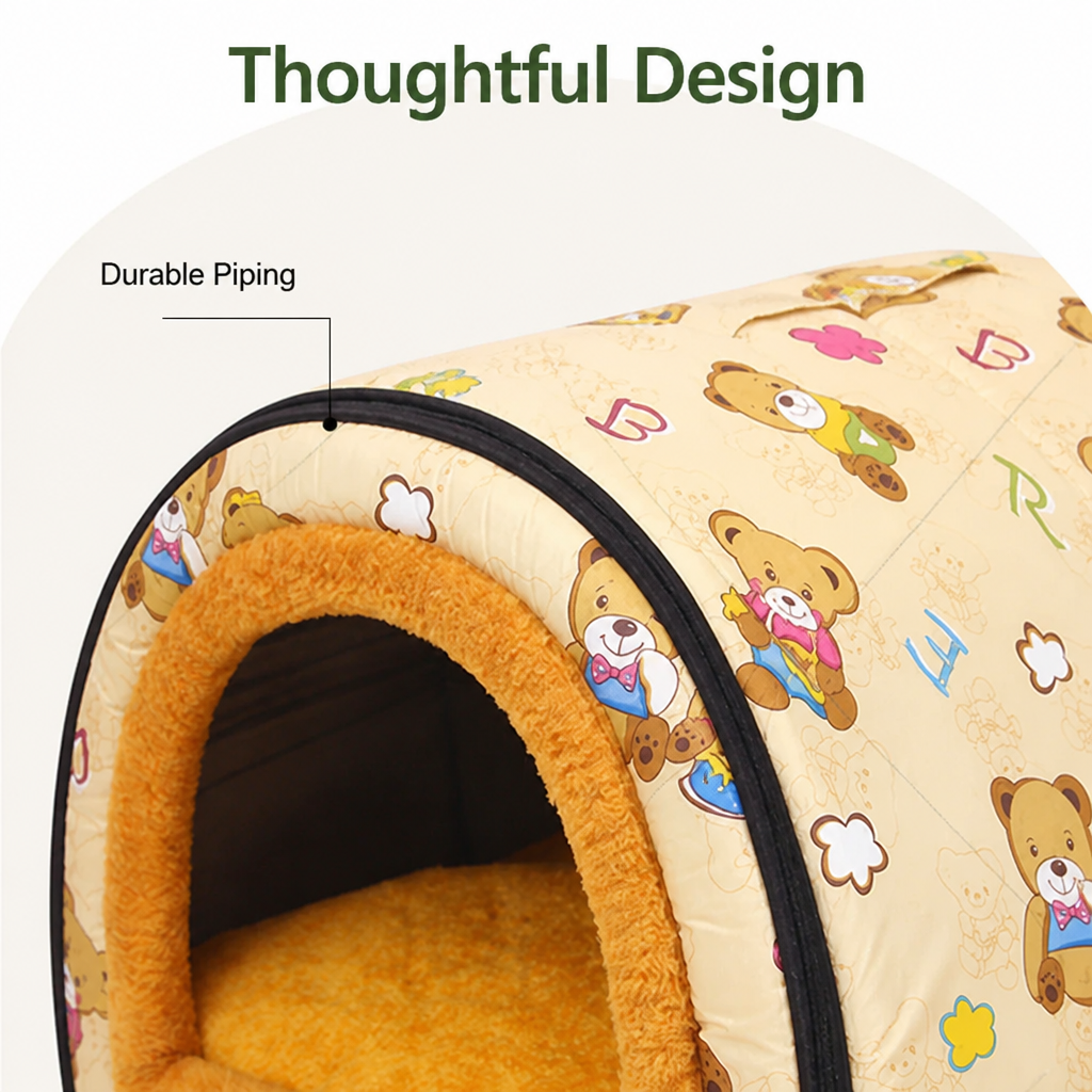 DogBedHouse Warm & Washable Plush Cave Dog Bed – view 15