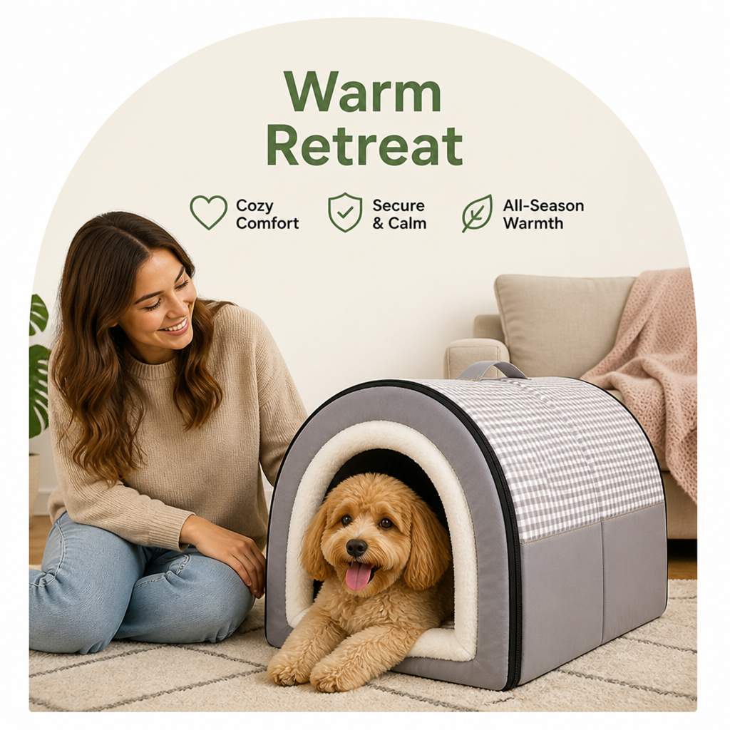 Petmarlow Warm & Windproof Foldable Dog Bed – view 8