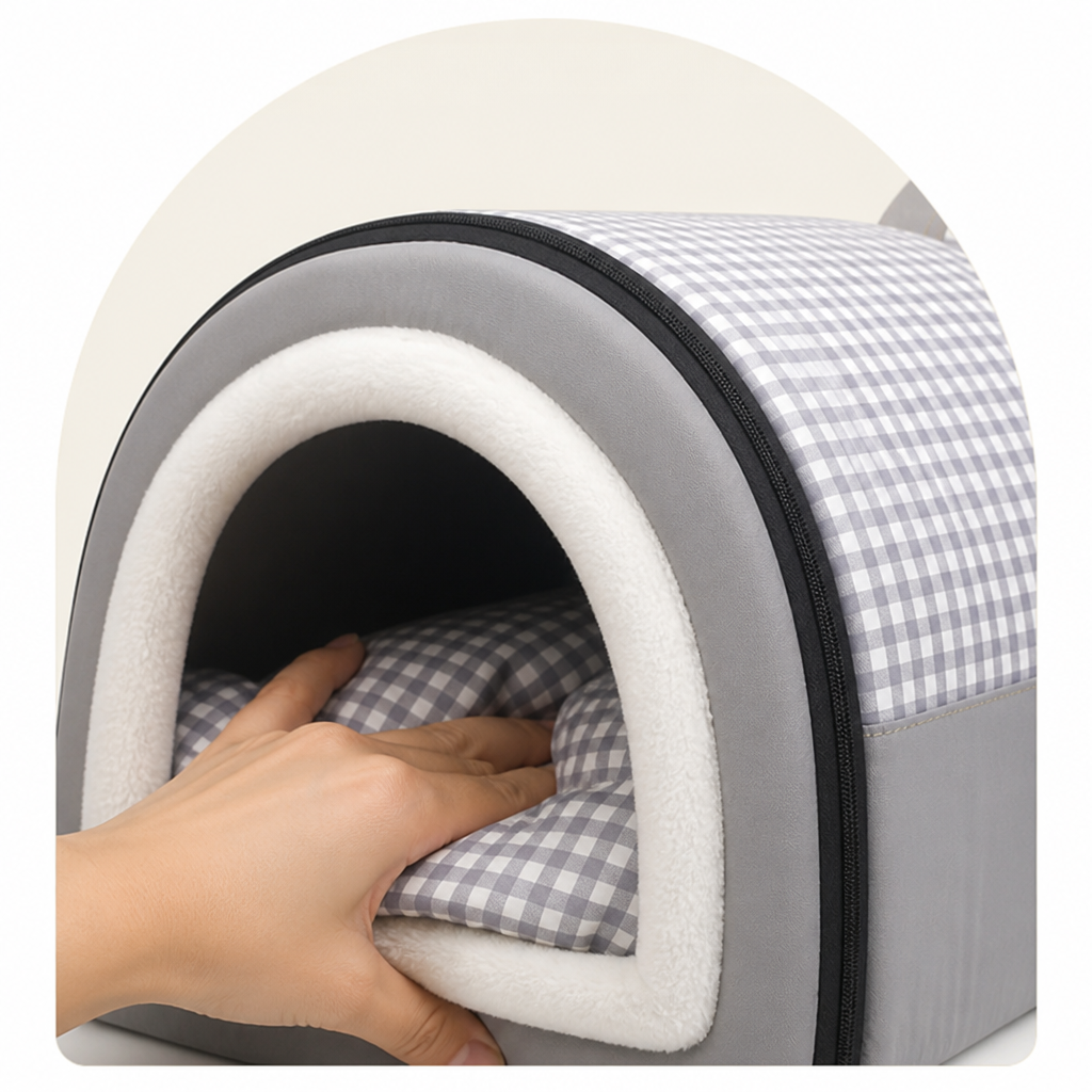 Petmarlow Warm & Windproof Foldable Dog Bed – view 9
