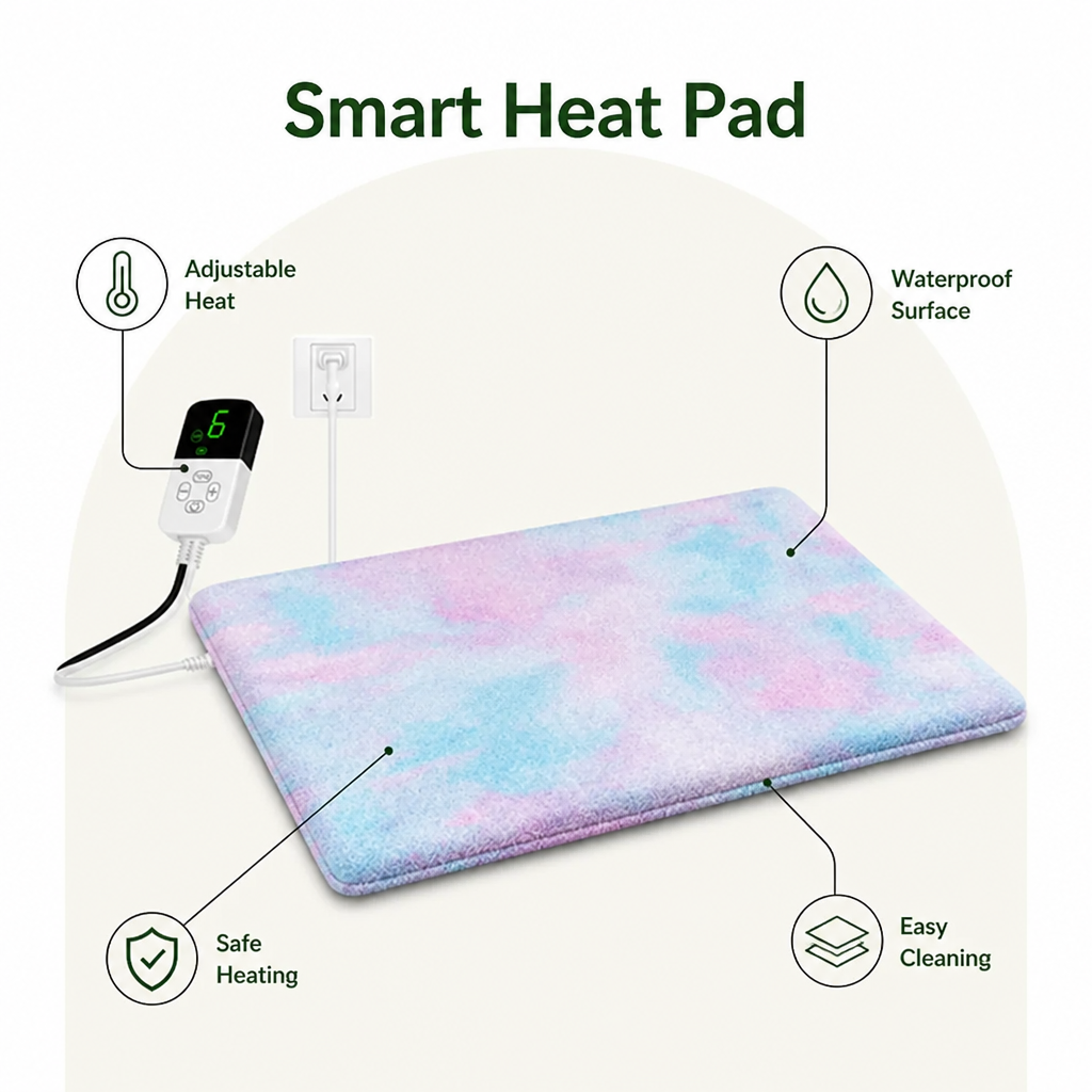 DogBedHouse Waterproof Electric Pet Heating Pad (Adjustable Temperature) – view 8