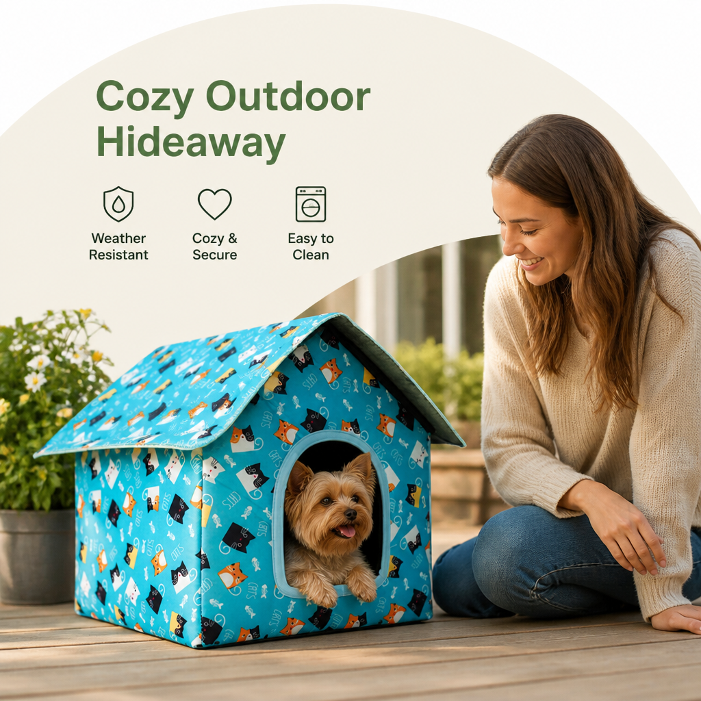 Petmarlow Waterproof Foldable & Washable Small Pet House – view 10