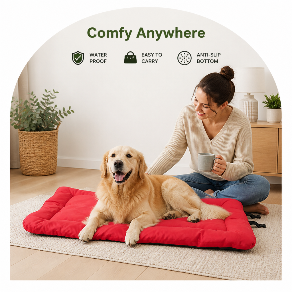 Petmarlow Waterproof & Non-Slip Foldable Dog Bed (Roll-Up) – view 8