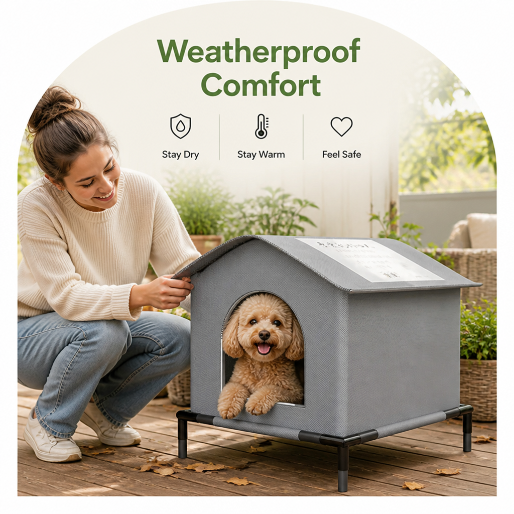 Petmarlow Waterproof Plush Insulated Pet Cave (Foldable & Washable) – view 9