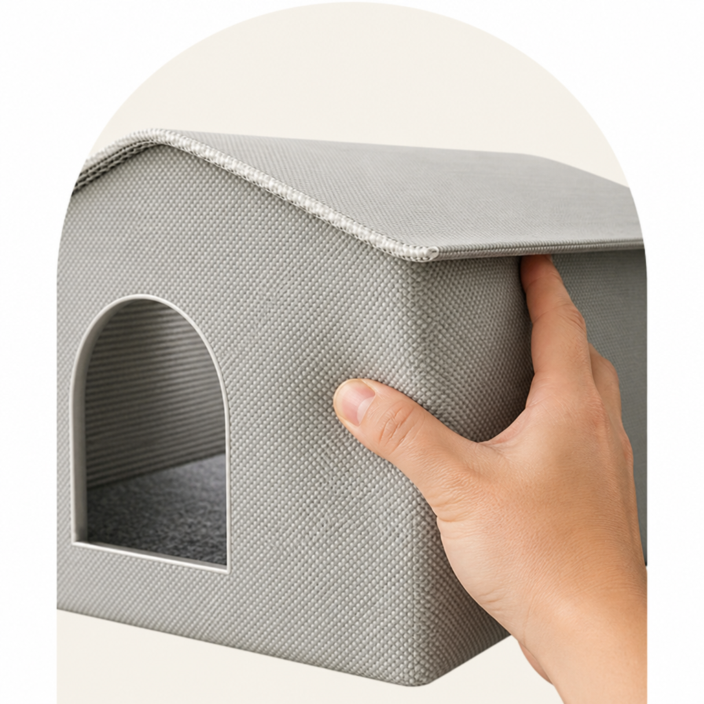 Petmarlow Waterproof Plush Insulated Pet Cave (Foldable & Washable) – view 10
