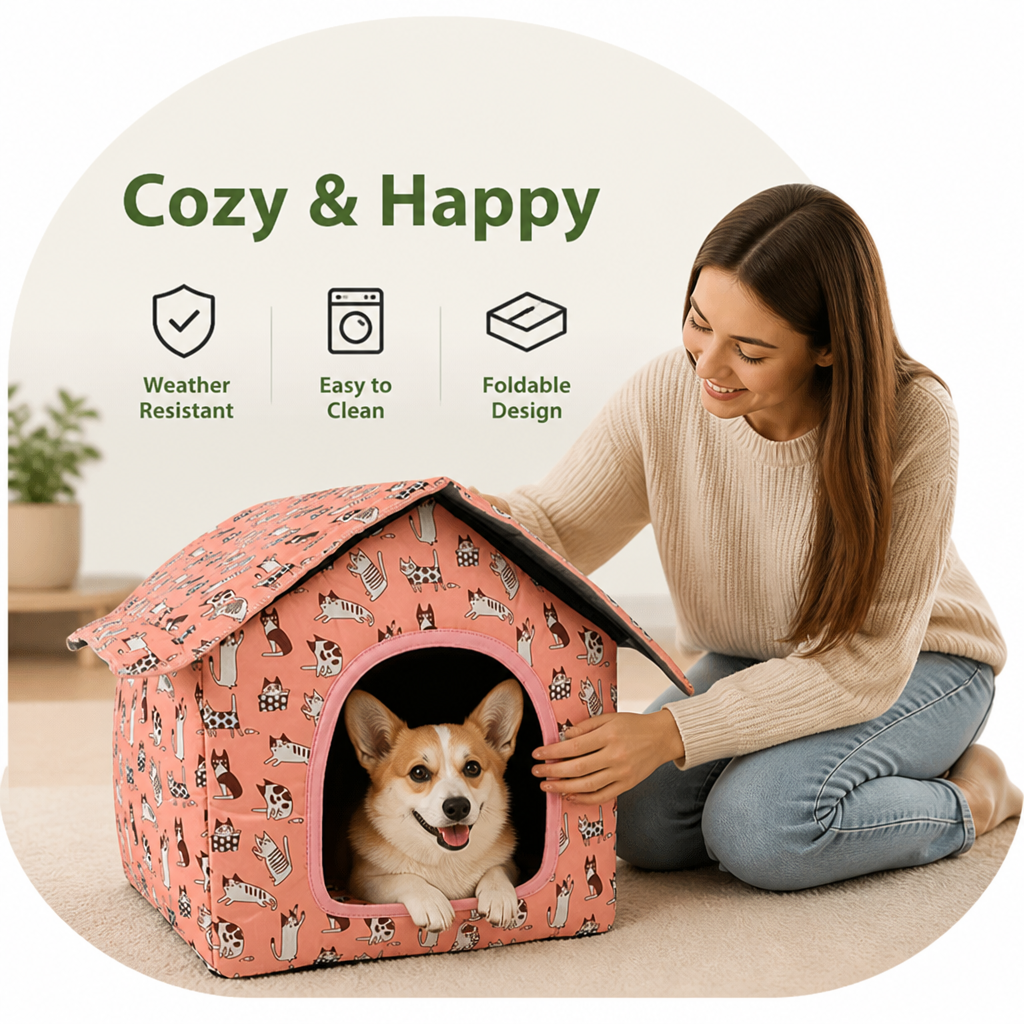 Petmarlow Waterproof & Washable Foldable Pet House – view 10