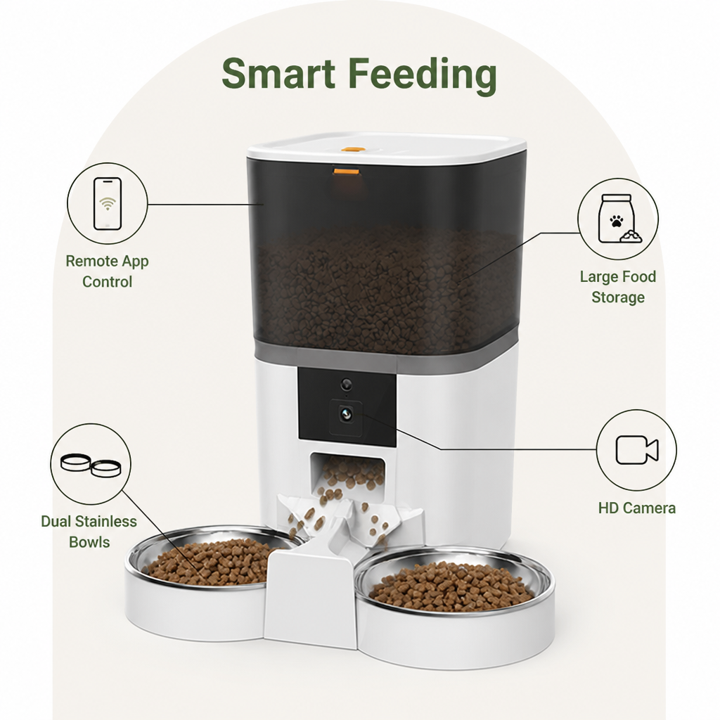 Petmarlow WiFi App Control & Stainless Steel Bowl Pet Feeder – view 14