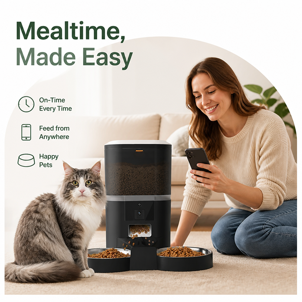 Petmarlow WiFi App Control & Stainless Steel Bowl Pet Feeder – view 17
