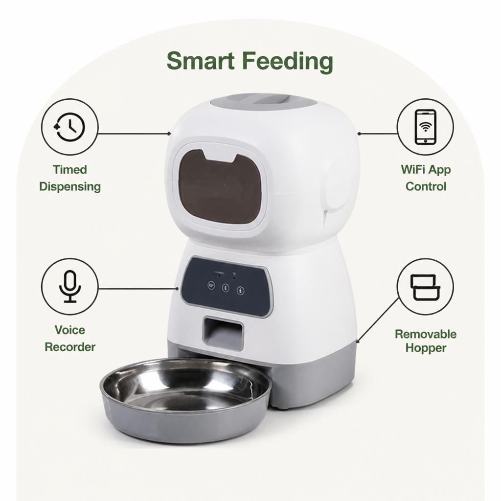 Petmarlow WiFi App-Controlled & Portion-Control Automatic Pet Feeder (Removable Hopper) – view 16