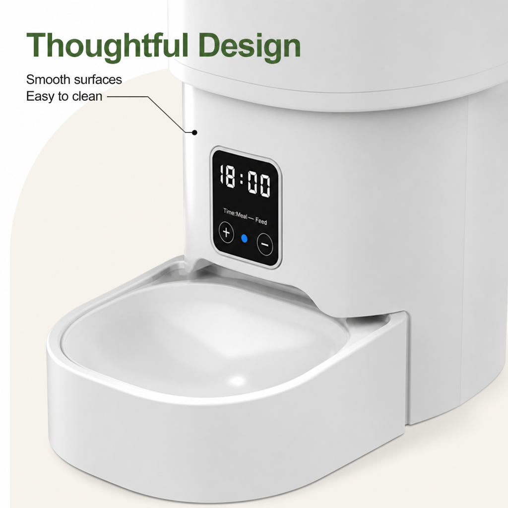 Petmarlow WiFi App-Controlled & Portion Control Pet Feeder (4L Hopper) – view 7