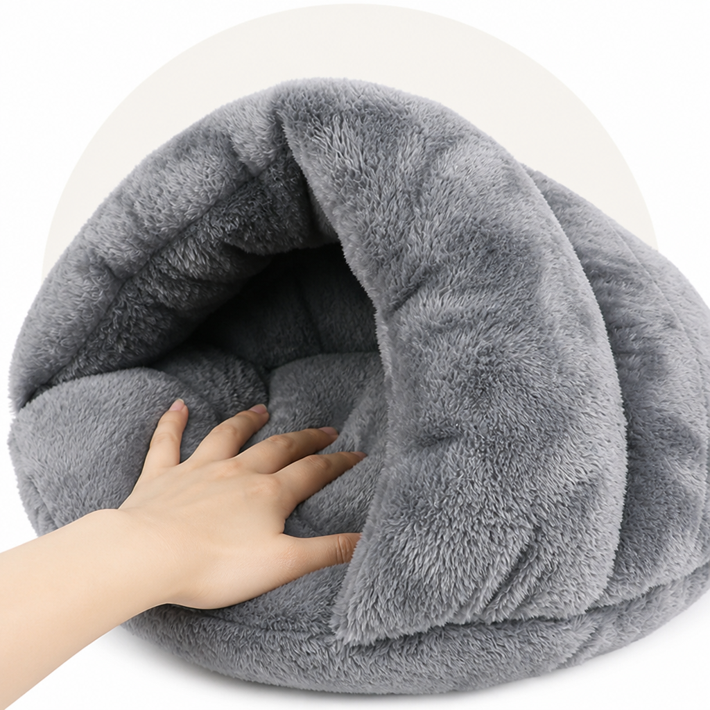 Petmarlow Winter Warm Plush & Washable Cat & Small Dog Bed – view 8