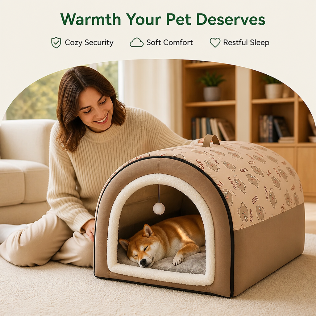 Petmarlow Winter-Warm Plush & Washable Dog Bed – view 8