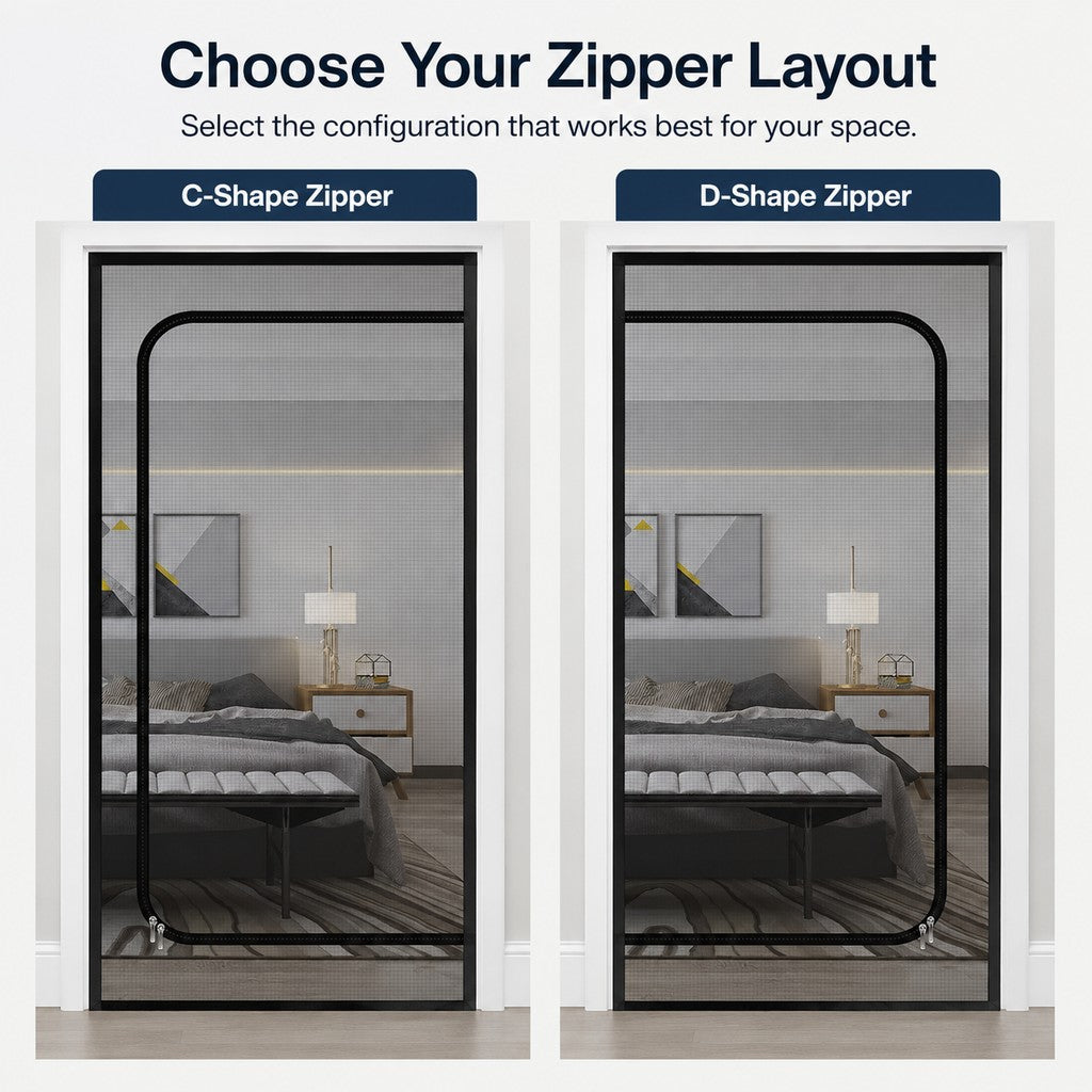 Fine-Grid Dual-Zipper Pet Mesh Door (No-Drill Install) – view 11