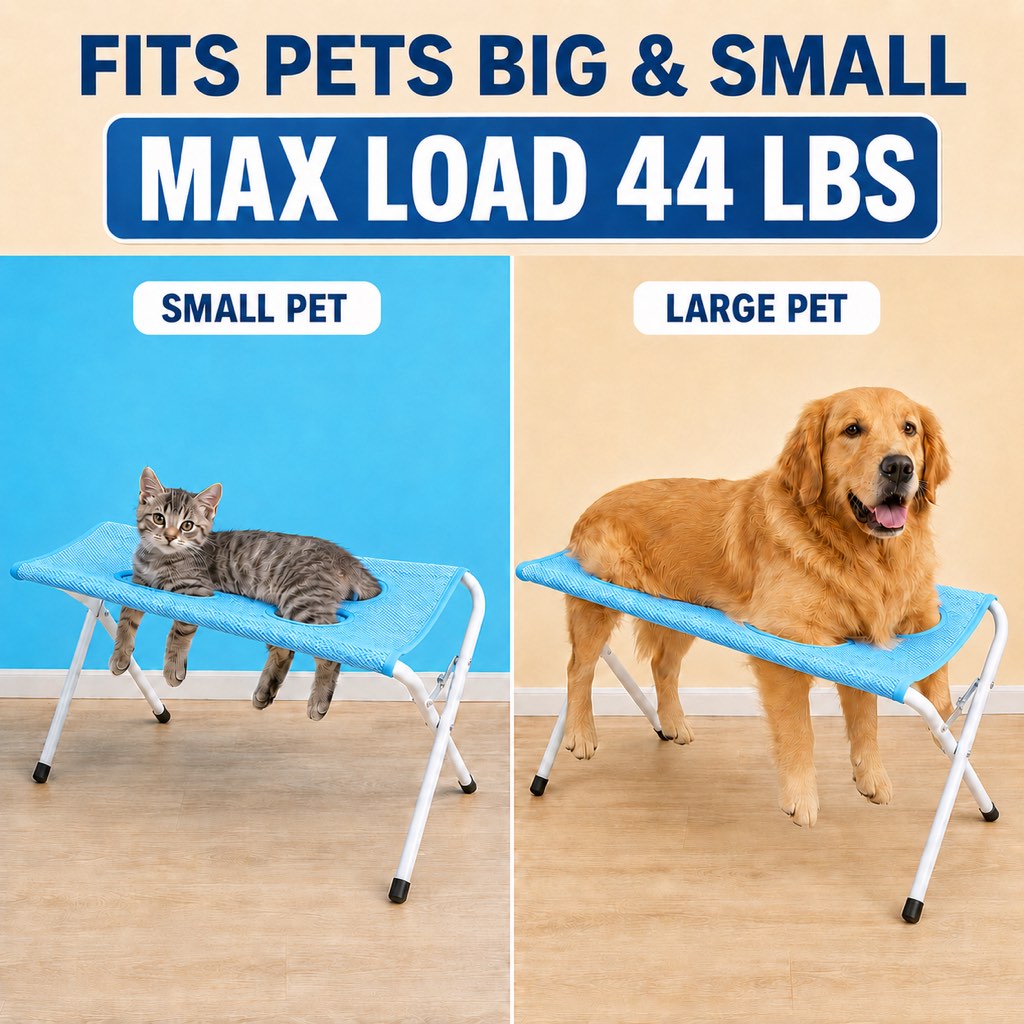 Foldable Elevated Breathable Mesh Pet Grooming Rack (Supports 44 lb) – view 8
